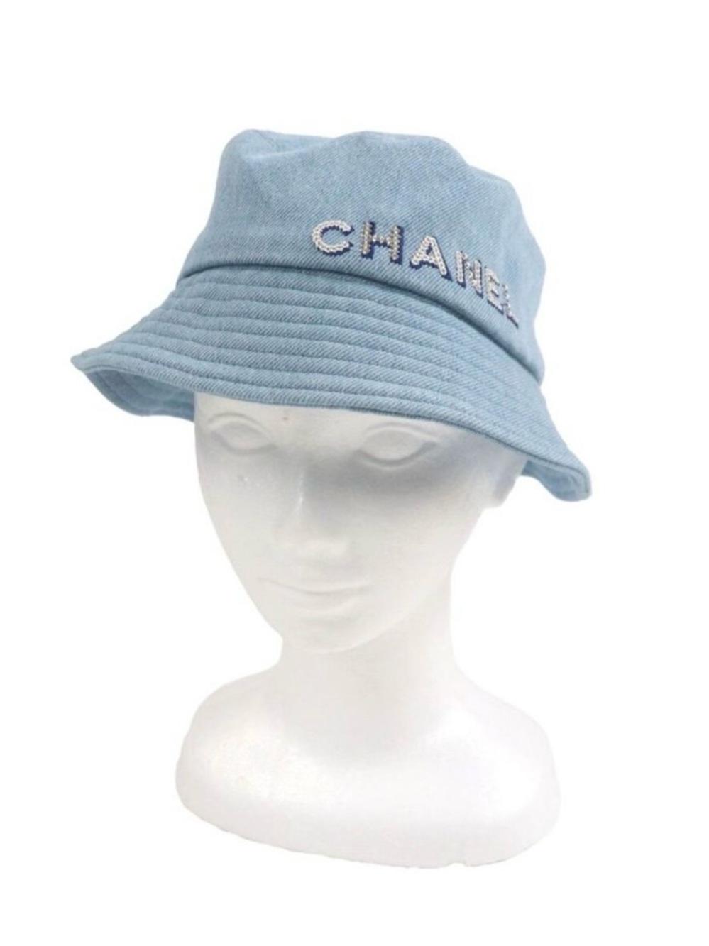 ChaneI Sequin logo Denim Cotton Bucket Hat Spell - Out Perfection